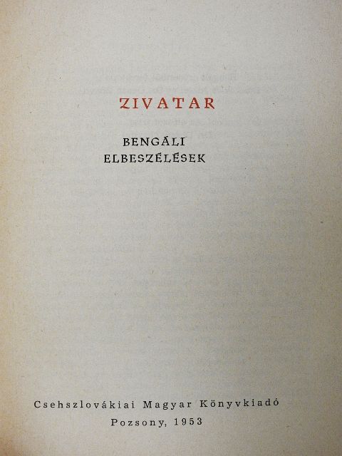 Mihir Ácsarjá - Zivatar - bengáli elbeszélések [antikvár]