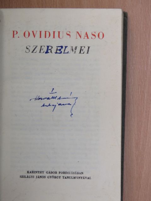P. Ovidius Naso - P. Ovidius Naso szerelmei [antikvár]