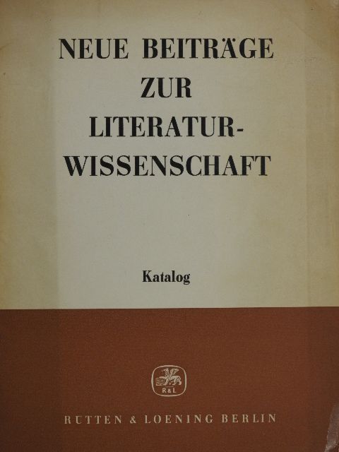 Neue Beiträge zur Literaturwissenschaft [antikvár]