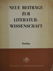Neue Beiträge zur Literaturwissenschaft [antikvár]