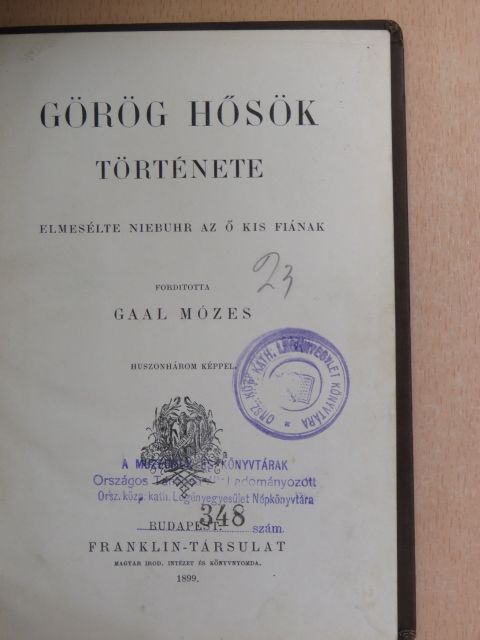 Niebuhr - Görög hősök története [antikvár]