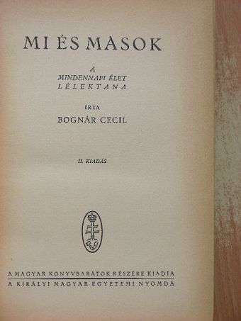 Bognár Cecil - Mi és mások [antikvár]