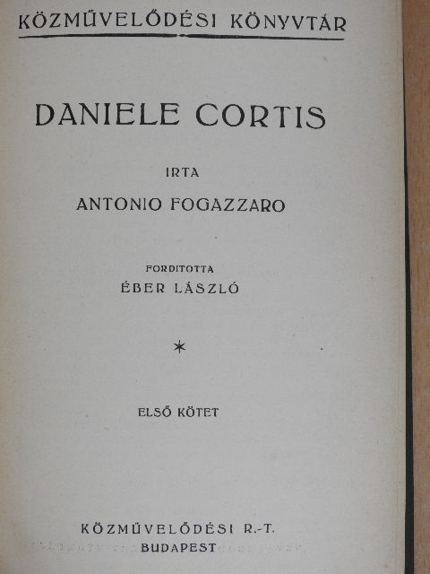 Antonio Fogazzaro - Daniele Cortis I-II. [antikvár]