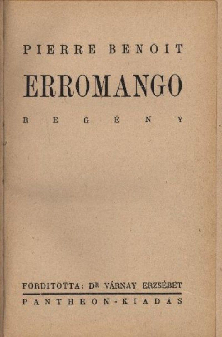 Benoit, Pierre - Erromango [antikvár]