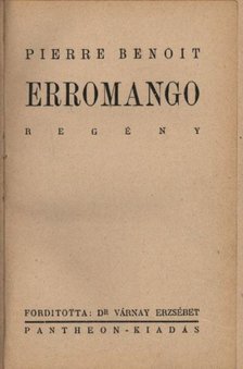 Benoit, Pierre - Erromango [antikvár]