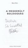 Bagi Iván - A megkerült boldogság (dedikált) [antikvár]