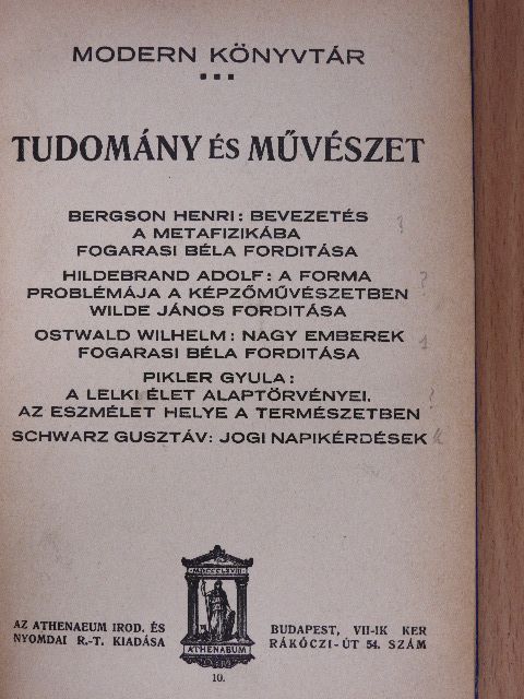 Adolf Hildebrand - Tudomány és művészet I. [antikvár]