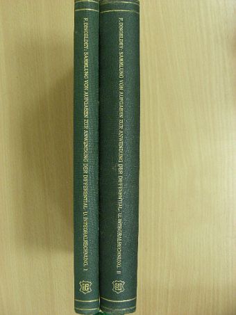 Friedrich Dingeldey - Sammlung von Aufgaben zur Anwendung der Differential- und Integralrechnung I-II. [antikvár]