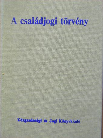 Dr. Bacsó Jenő - A családjogi törvény [antikvár]