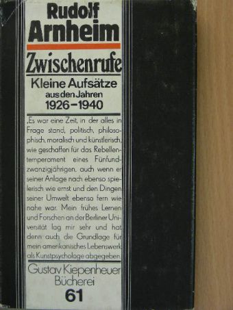 Rudolf Arnheim - Zwischenrufe [antikvár]
