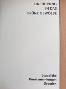 Joachim Menzhausen - Einführung in das Grüne Gewölbe [antikvár]