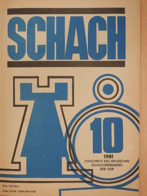 Egon Dieckmann - Schach Oktober 1981 [antikvár]