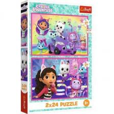 Trefl: Gabi babaháza, Játék Gabival - 2 x 24 darabos puzzle