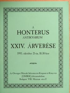 A Honterus Antikvárium XXIV. árverése [antikvár]