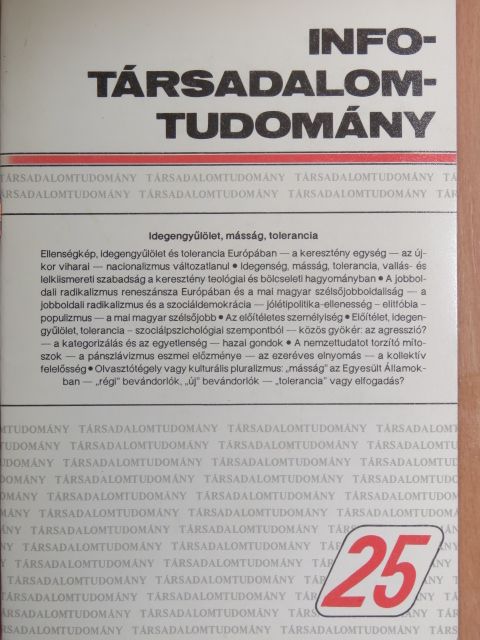 Dobossy László - Info-Társadalomtudomány 1993. július [antikvár]
