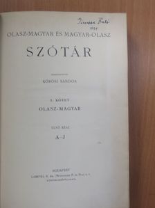 Dr. Kallós Zsigmond - Olasz-magyar és magyar-olasz szótár I-II. [antikvár]