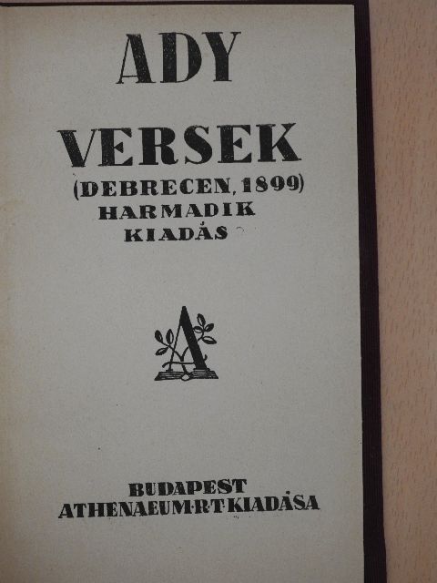 Ady Endre - Versek [antikvár]