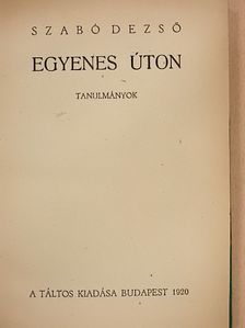 Szabó Dezső - Egyenes úton/Tanulmányok és jegyzetek [antikvár]