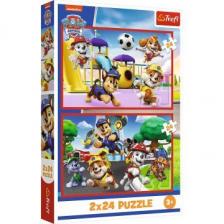 Trefl: Mancs őrjárat, Kutyasztikus kalandok - 2 x 24 darabos puzzle