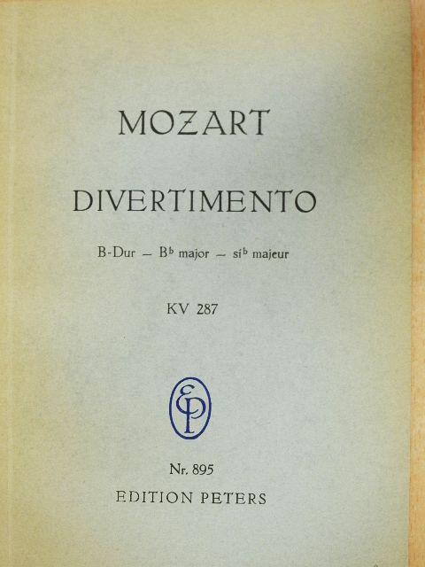 W. A. Mozart - Divertimento [antikvár]