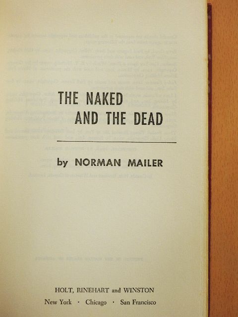 Norman Mailer - The Naked and the Dead [antikvár]