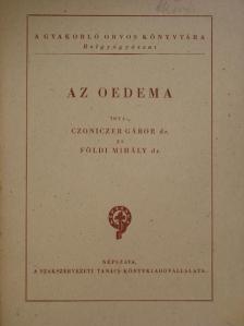 Dr. Czoniczer Gábor - Az oedema [antikvár]