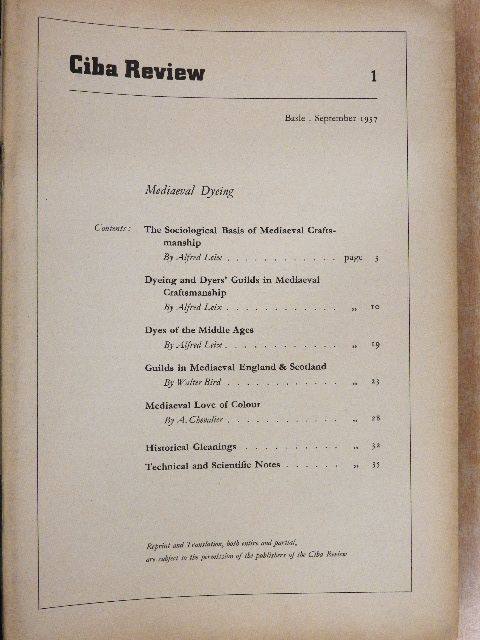 A. Chevalier - Ciba review 1937-1938/1-12. [antikvár]