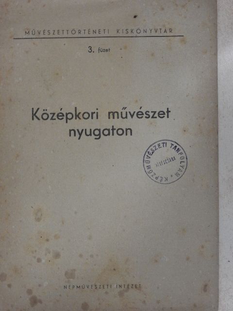 Középkori művészet nyugaton [antikvár]