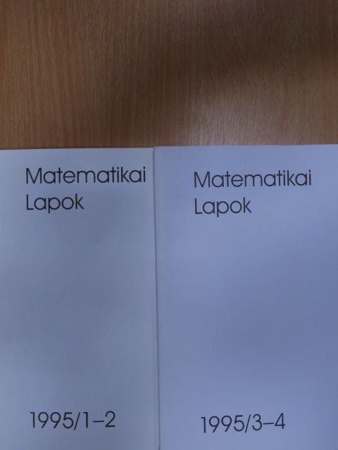 Bolla Marianna - Matematikai Lapok 1995/1-4. [antikvár]