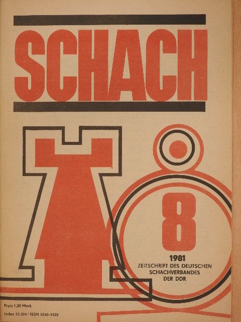 Horst Rittner - Schach August 1981 [antikvár]