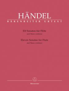 HAENDEL - ELF SONATEN FÜR FLÖTE UND BASSO CONTINUO URTEXT (SCHMITZ / SCHNEIDER / BEST)