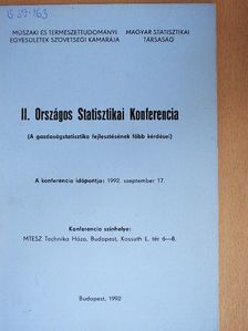 Dr. Kupcsik József - II. Országos Statisztikai Konferencia [antikvár]