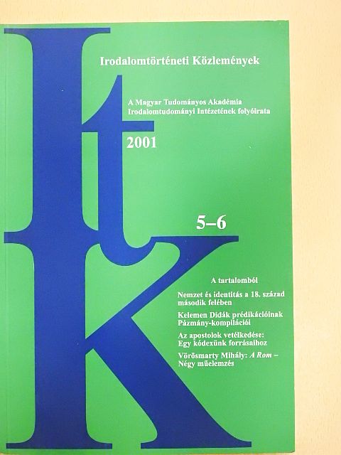 Debreczeni Attila - Irodalomtörténeti Közlemények 2001/5-6. [antikvár]