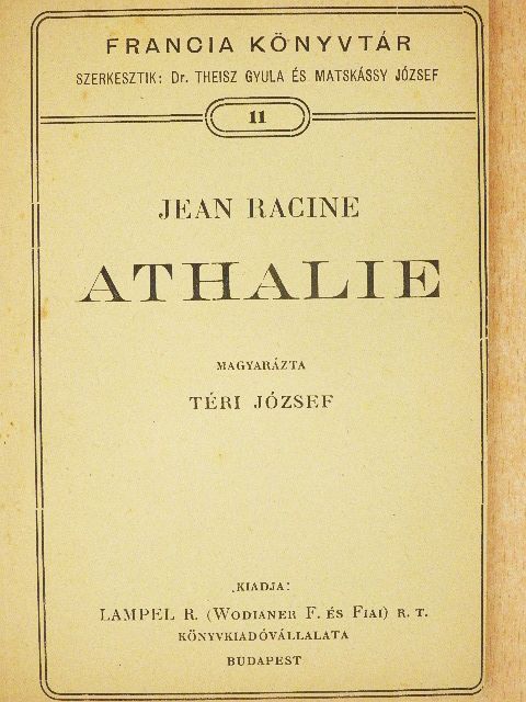 Jean Racine - Athalie [antikvár]