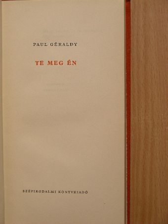 Paul Géraldy - Te meg Én [antikvár]