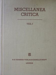 E. Braun - Miscellanea Critica Teil I. (töredék) [antikvár]