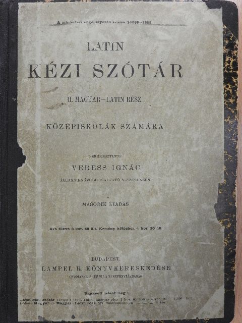 Latin kézi szótár II. [antikvár]