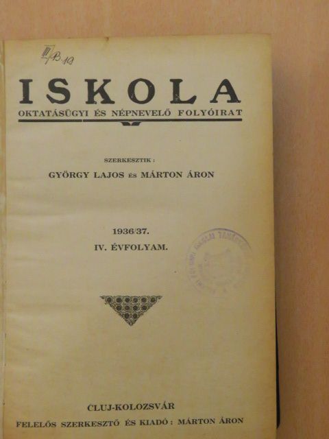 Dobos László - Iskola 1936/37./1-6. [antikvár]