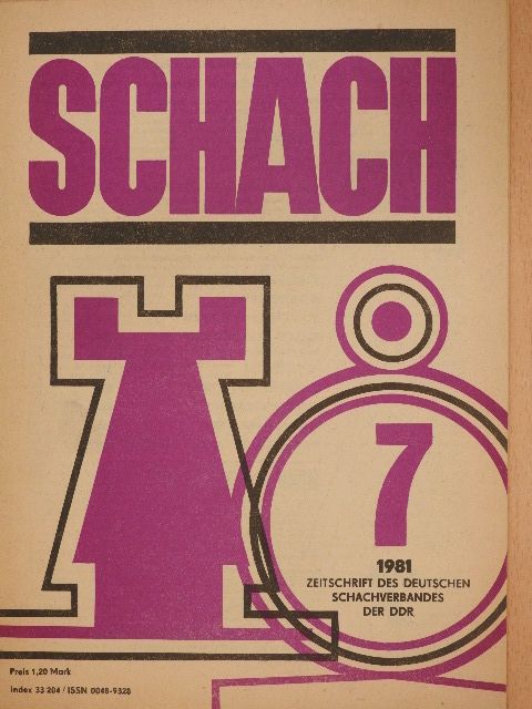 Klaus Metscher - Schach Juli 1981 [antikvár]