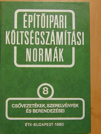 Építőipari költségszámítási normák 8. [antikvár]