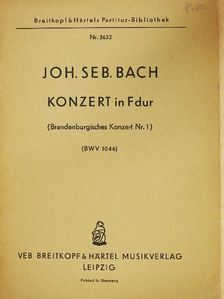 Joh. Seb. Bach - Konzert in F dur [antikvár]