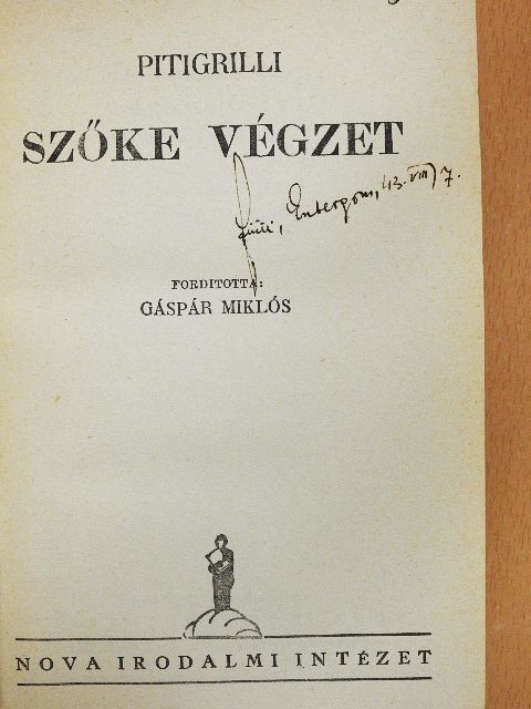 Pitigrilli - Szőke végzet [antikvár]