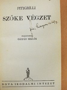 Pitigrilli - Szőke végzet [antikvár]