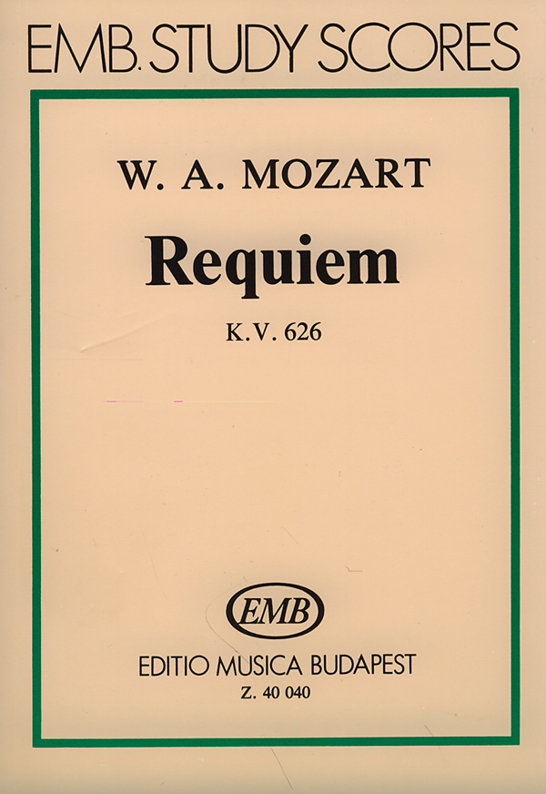 MOZART, W,A, - REQUIEM KV 626, KISPARTITÚRA (DARVAS GÁBOR)