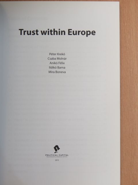 Anikó Félix - Trust Within Europe [antikvár]