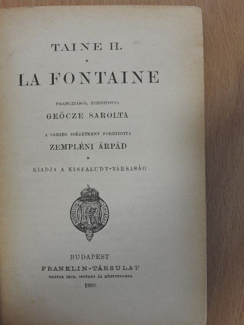 Taine H. - La Fontaine [antikvár]
