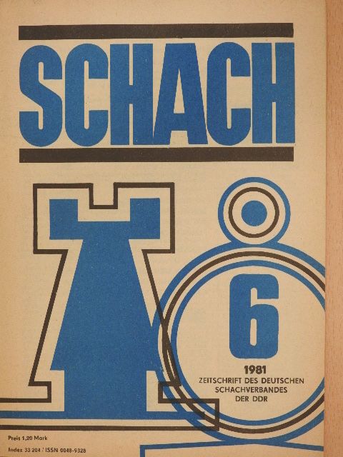 H. Hartmann - Schach Juni 1981 [antikvár]