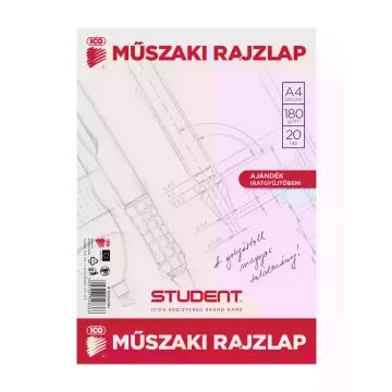 ICO Student: Műszaki rajzlap - A4, 20 db-os