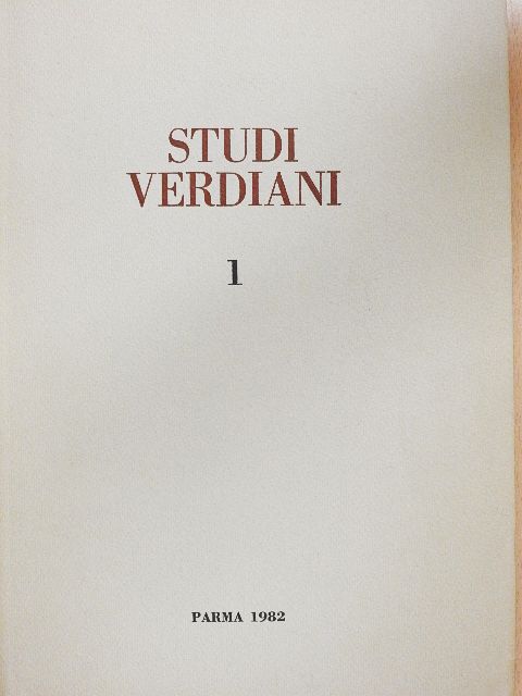 Joseph Kerman - Studi Verdiani 1. [antikvár]