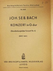 Johann Sebastian Bach - Konzert in G dur [antikvár]